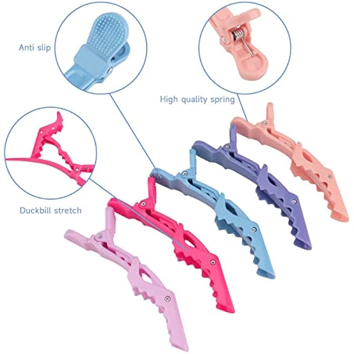 OBSCYON 10Pcs Plastic Non Slip Hair Clips for Women, Professional Alligator Hair Clips, Hair Styling Clips Sectioning Clips of Hair Salon - Image 3